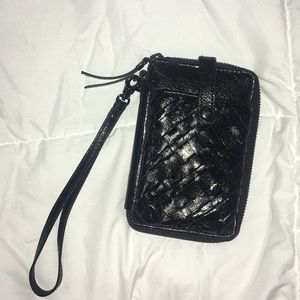 Black wristlet / wallet & cell phone holder